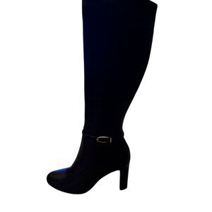 Naturalizer Women's Henny Black Leather Knee High Boots Size 9